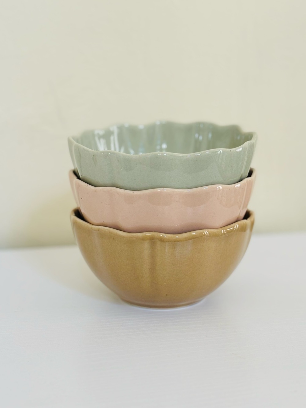 Hearth & Hand with Magnolia 11oz Scalloped Stoneware Dessert Bowls